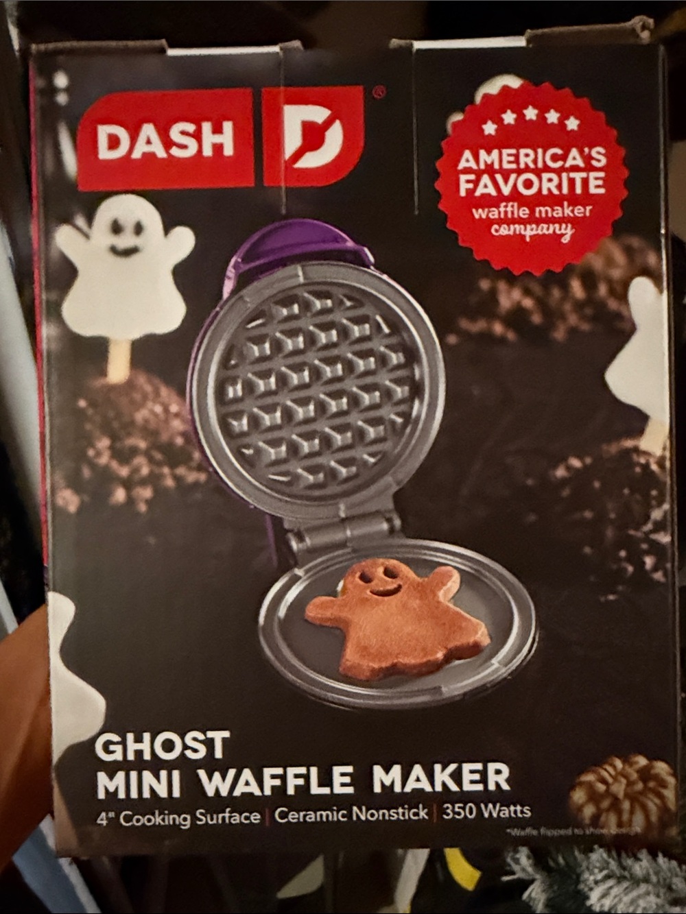 Ash Purple Ghost Mini Waffle Maker